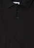 Threadbare Black Textured Cotton Polo Shirt - L Image 5