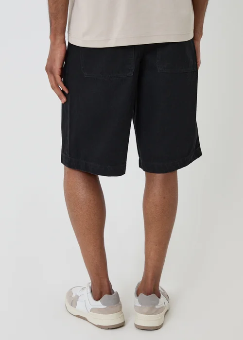 Threadbare Black Baggy Fit Denim Shorts - 34/L32 Image 2