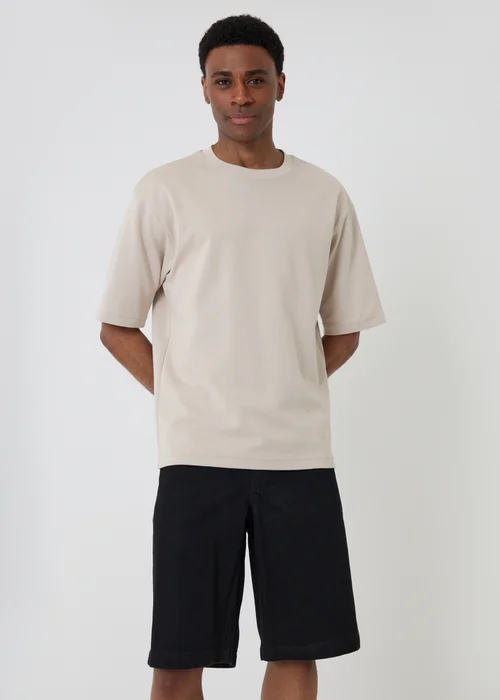 Threadbare Black Baggy Fit Denim Shorts - 34/L32 Image 3