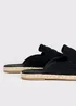 Threadbare Black Faux Suede Penny Loafer Sandals - 12 Image 3