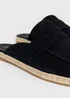 Threadbare Black Faux Suede Penny Loafer Sandals - 12 Image 4