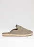 Threadbare Taupe Faux Suede Penny Loafer Sandals - 9 Image 1