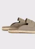 Threadbare Taupe Faux Suede Penny Loafer Sandals - 9 Image 3