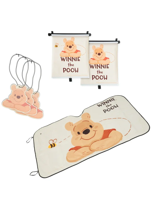 Winnie The Pooh Car Care Essentials Front Window Shade Roller Blinds Air Freshener