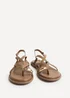 Linzi Zyra Mocha Toe Ring Flat Sandals - Size 4 Image 3