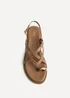 Linzi Zyra Mocha Toe Ring Flat Sandals - Size 4 Image 4