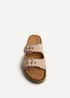 Linzi Sonnet Dusky Pink Double Buckle Flatform Sandals - Size 6 Image 5