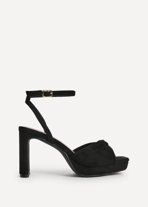 Linzi Mavie Black Platform Heeled Sandals - Size 5 Image 1