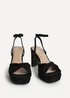 Linzi Mavie Black Platform Heeled Sandals - Size 5 Image 2
