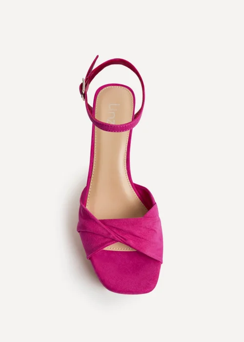 Linzi Mavie Fuchsia Platform Heeled Sandals - Size 6 Image 4