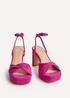 Linzi Mavie Fuchsia Platform Heeled Sandals - Size 6 Image 3