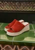 Linzi Espresso Rust Faux Suede Espadrille Mule Wedges - Size 7 Image 1