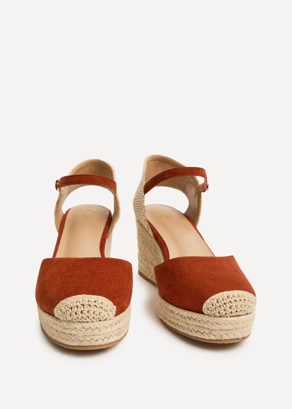 Linzi Present Rust Closed Toe Wedges - Size 6 Image 3