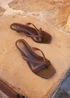 Linzi Axis Brown Jelly Heeled Sandals - Size 3 Image 1
