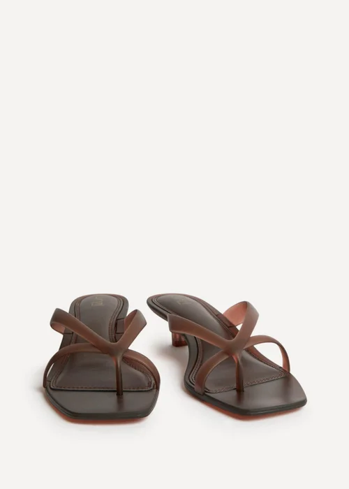 Linzi Axis Brown Jelly Heeled Sandals - Size 3 Image 3