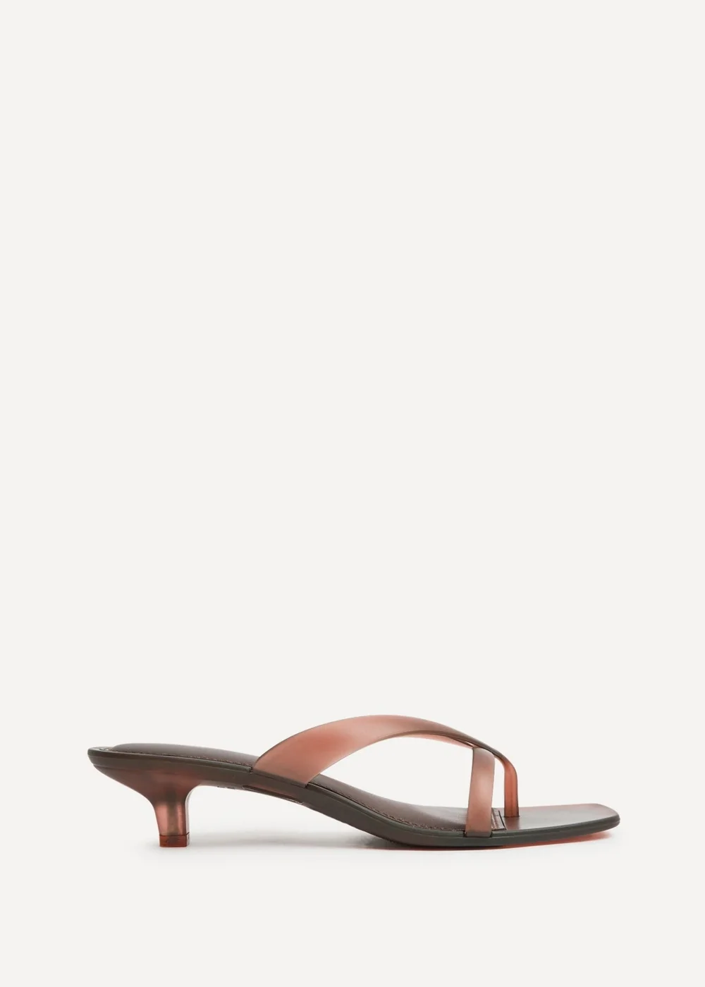 Linzi Axis Brown Jelly Heeled Sandals - Size 3 Image 2