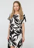 Izabel London Multi White Printed Short Sleeve Short Shift Dress - 16 Image 2