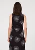 Izabel London Black Embroidered Sleeveless Midi Shirt Dress - 8 Image 3