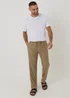 Threadbare Taupe Linen Blend Drawcord Trousers - M Image 4