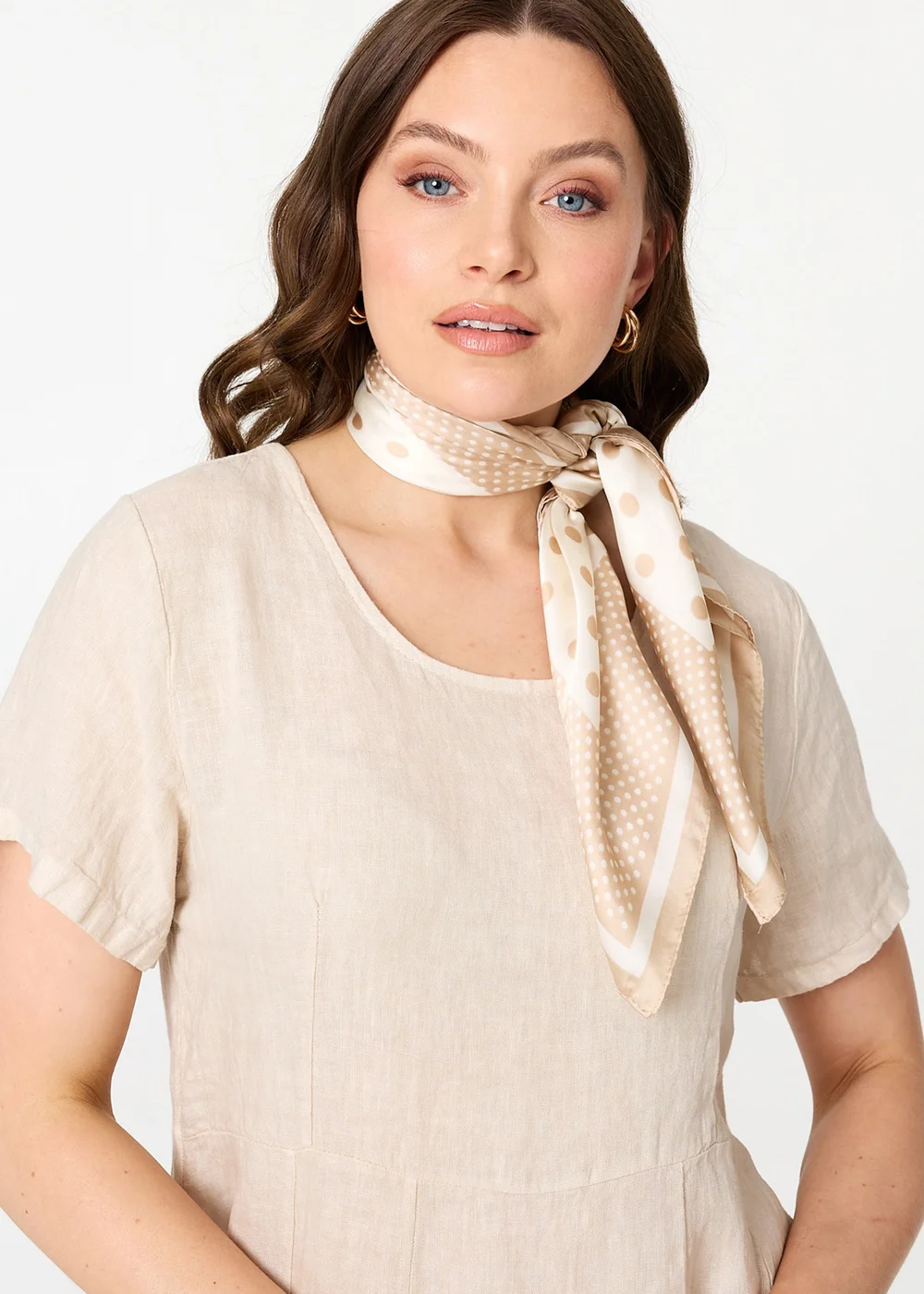 Izabel London Beige Short Sleeve Oversized Midi Shift Dress - 12 Image 4