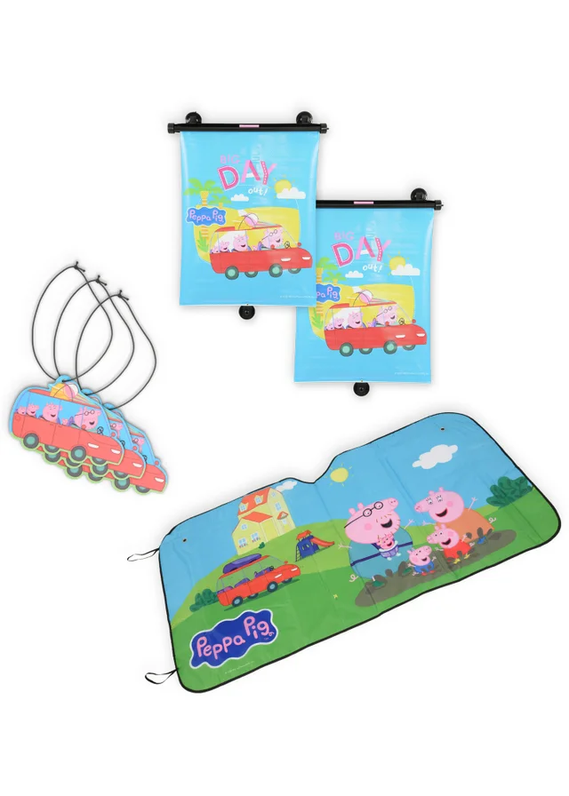 Peppa Pig Car Care Essentials Front Window Shade Roller Blinds Air Freshener