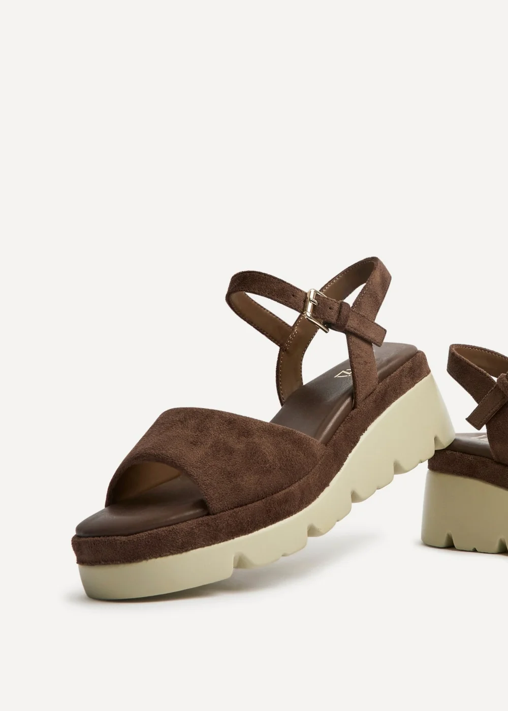 Linzi Nyla Brown Platform Cleated Sandals - 3 Image 5