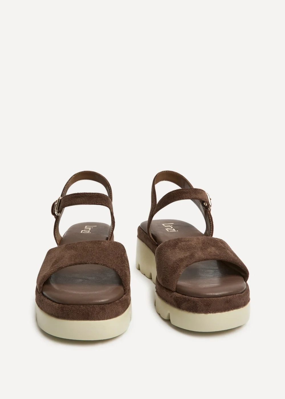 Linzi Nyla Brown Platform Cleated Sandals - 3 Image 3