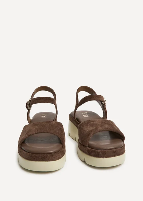 Linzi Nyla Brown Platform Cleated Sandals - 3 Image 3