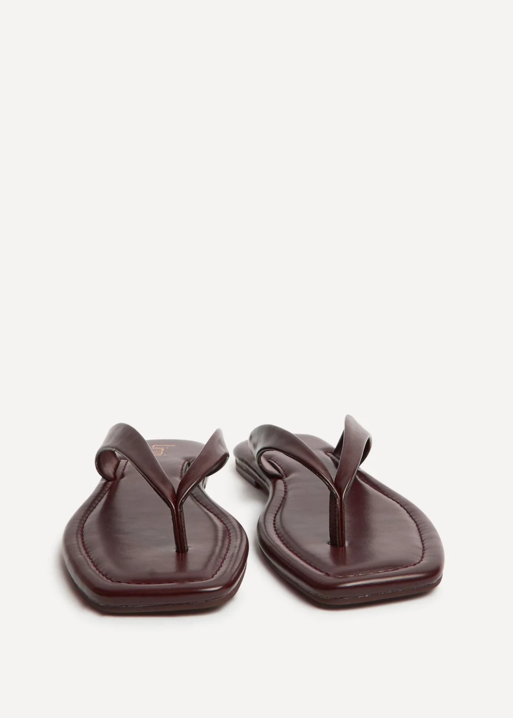 Linzi Element Burgundy Toe Post Flat Sandals - 4 Image 3