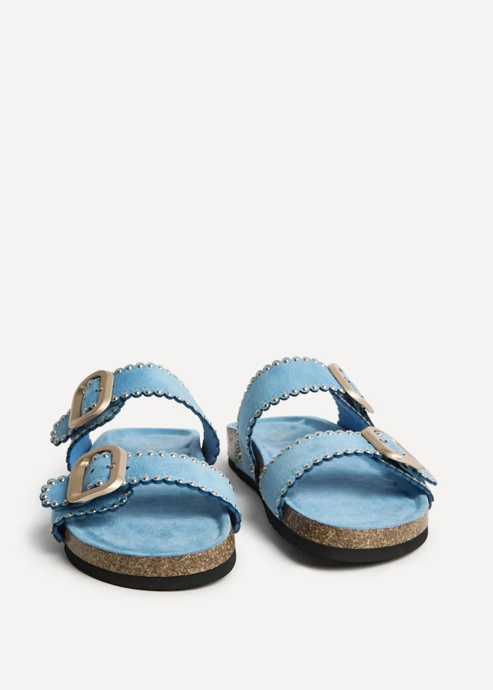 Linzi Kelsie Blue Double Buckle Sandals - Size 4 Image 3