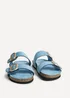 Linzi Kelsie Blue Double Buckle Sandals - Size 4 Image 3