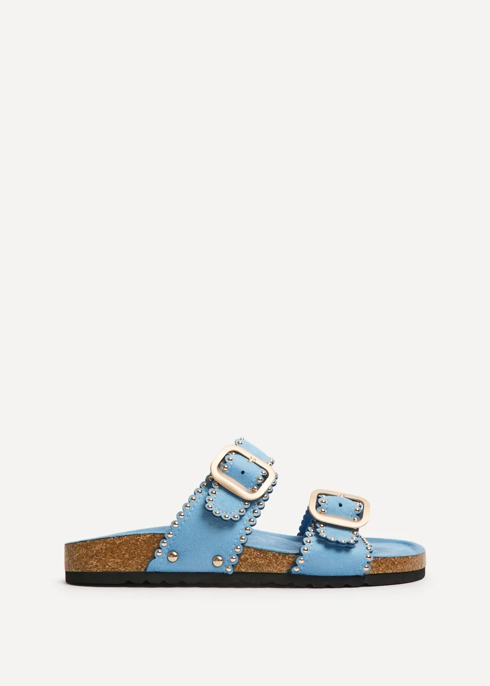 Linzi Kelsie Blue Double Buckle Sandals - Size 4 Image 2
