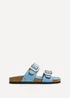 Linzi Kelsie Blue Double Buckle Sandals - Size 4 Image 2