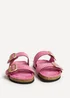 Linzi Kelsie Fuchsia Double Buckle Sandals - Size 6 Image 3