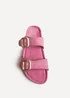 Linzi Kelsie Fuchsia Double Buckle Sandals - Size 6 Image 4