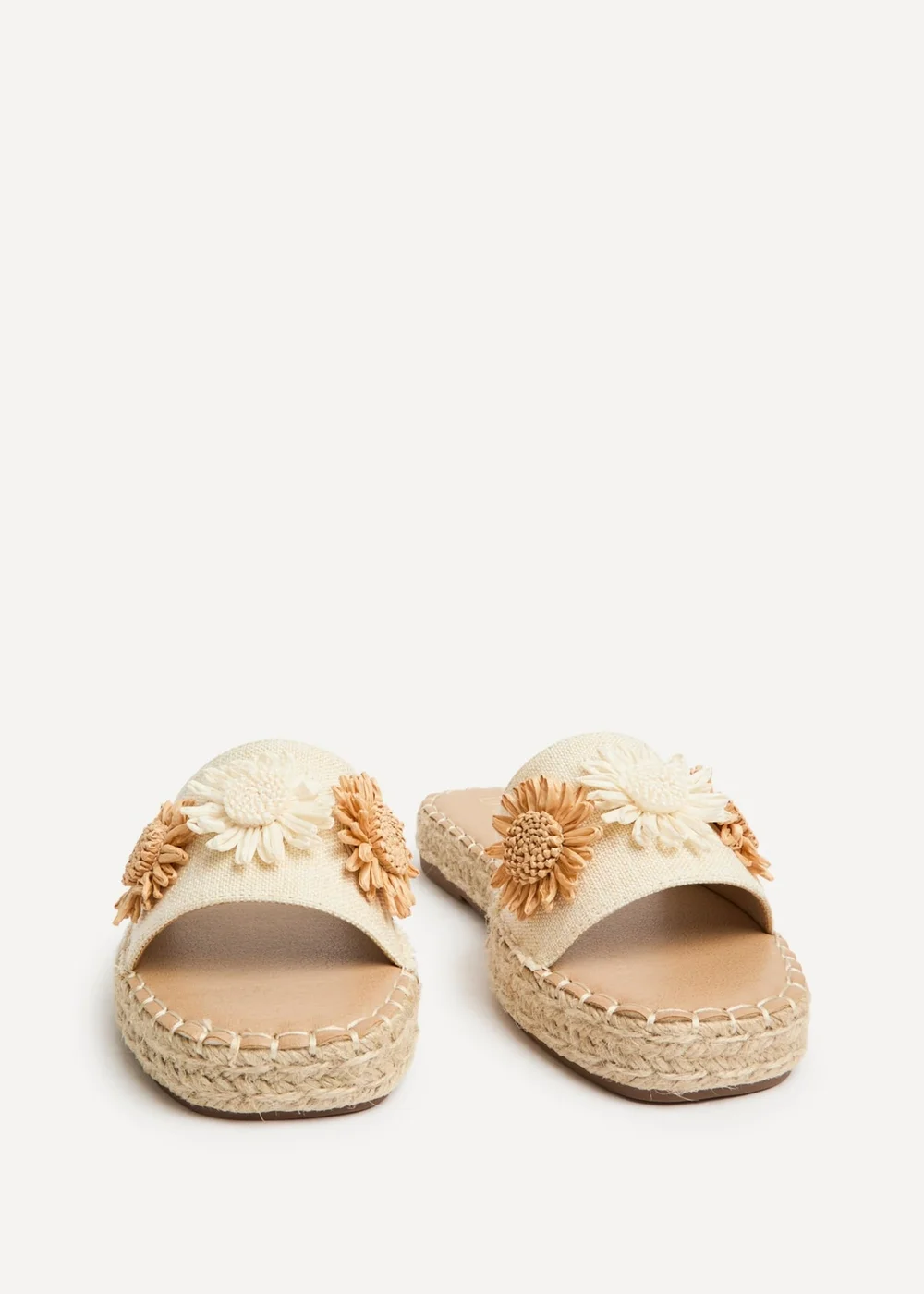 Linzi Kelani Ivory Raffia Sliders - Size 4 Image 3