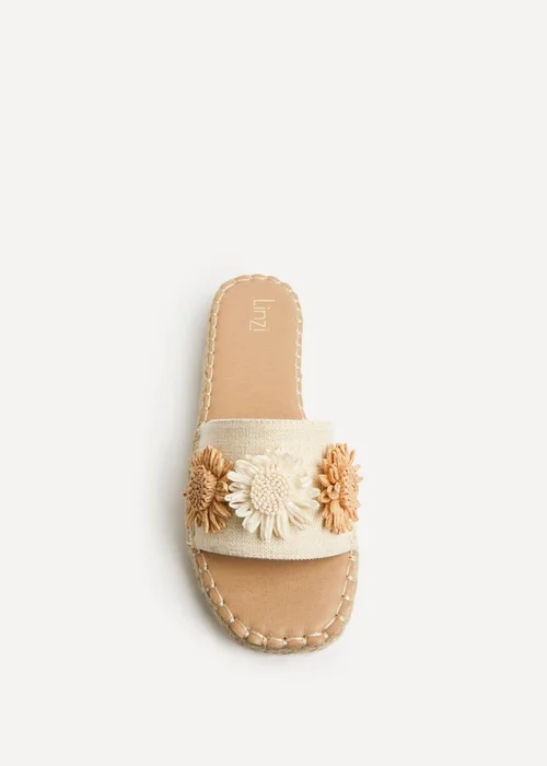 Linzi Kelani Ivory Raffia Sliders - Size 4 Image 4