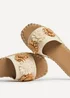 Linzi Kelani Ivory Raffia Sliders - Size 4 Image 5
