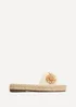 Linzi Kelani Ivory Raffia Sliders - Size 4 Image 2