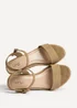 Linzi Sunrise Taupe Espadrille Flatform Sandals - Size 7 Image 5