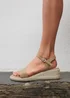 Linzi Sunrise Taupe Espadrille Flatform Sandals - Size 7 Image 1