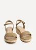 Linzi Sunrise Taupe Espadrille Flatform Sandals - Size 7 Image 3