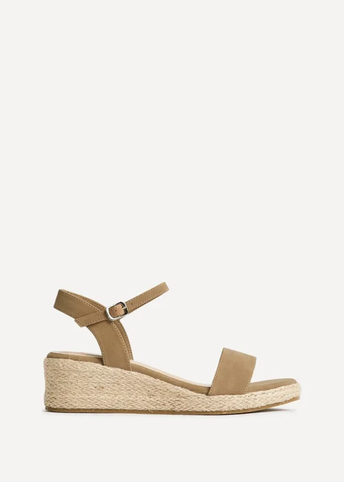 Linzi Sunrise Taupe Espadrille Flatform Sandals - Size 7 Image 2