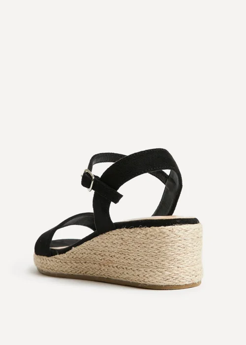 Linzi Sunrise Black Espadrille Flatform Sandals - Size 5 Image 5
