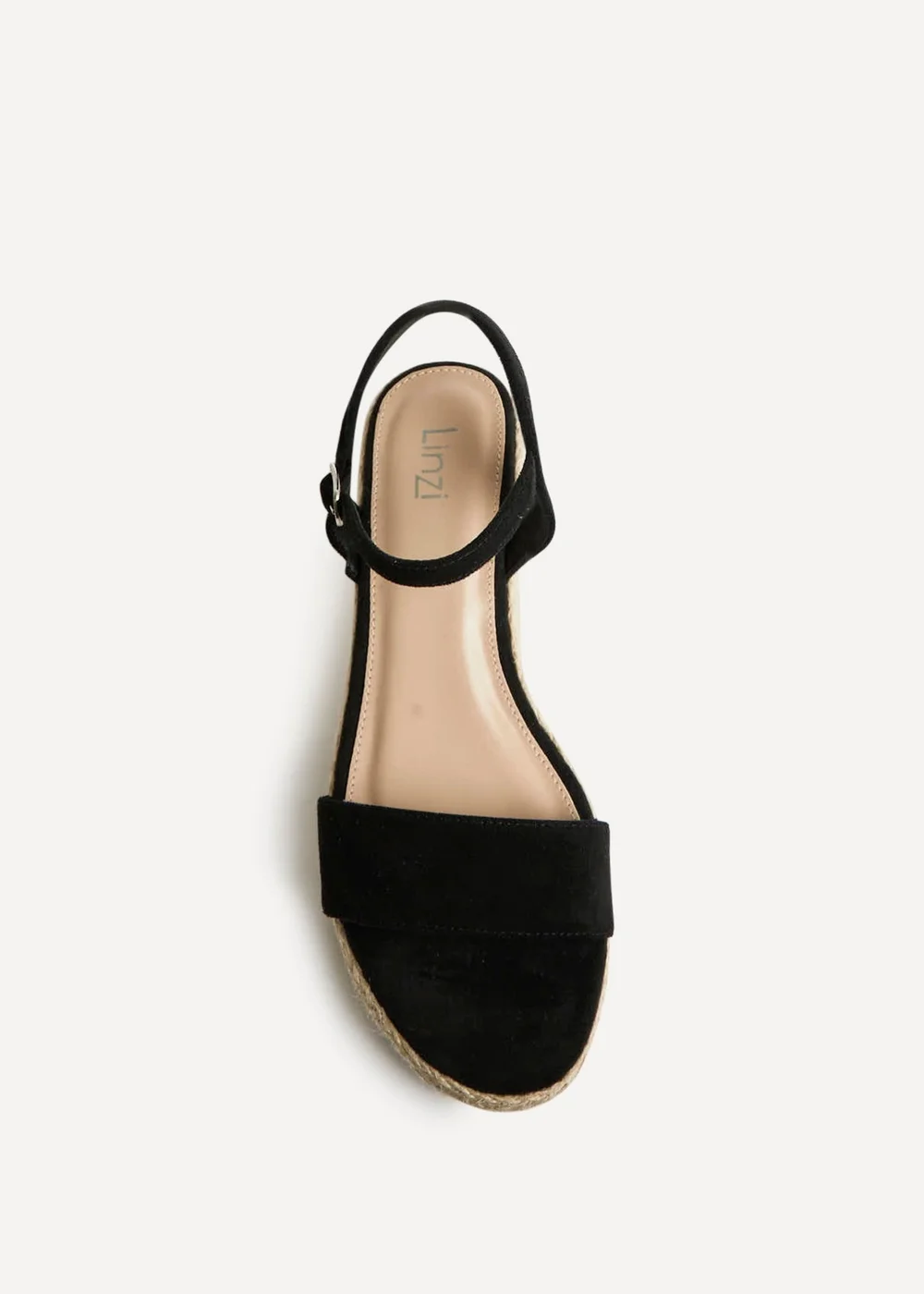 Linzi Sunrise Black Espadrille Flatform Sandals - Size 5 Image 4