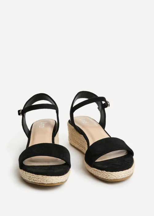Linzi Sunrise Black Espadrille Flatform Sandals - Size 5 Image 3