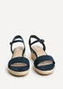 Linzi Sunrise Navy Espadrille Flatform Sandals - Size 3 Image 3