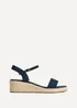 Linzi Sunrise Navy Espadrille Flatform Sandals - Size 3 Image 2