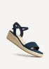 Linzi Sunrise Navy Espadrille Flatform Sandals - Size 3 Image 5