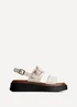Linzi Shift Beige Faux Leather Flatform Sandals - Size 7 Image 2